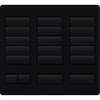 LFK-T15RL-MN  Lutron Large 15-BUTTON Engraved Replacement Faceplate Kit