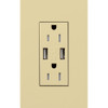 LTR-F15-UBTR-IV  Architectural Style, Tamper-resistant Usb Receptacle, 125V, 15A