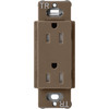 SCRS-15-TR-EP  Lutron Claro Tamper-resistant Duplex Receptacle, 15 Amp, Espresso