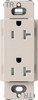 SCRS-20-TR-TP  Lutron Claro Tamper-resistant Duplex Receptacle, 20 Amp, Taupe