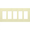 CW-5-AL  Claro Wallplate, Gloss Finish, Five-gang In Almond