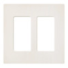SC-2-BI  Claro Wallplate, Satin Finish, Two-gang In Biscuit
