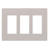 SC-3-TP  Claro Wallplate, Satin Finish, Three-gang In Taupe