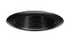 14B-BL  4" Line Voltage Baffle Downlight Trim, Black Baffle, Black Trim