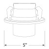 4150MESH-SC  4" LED, Line Voltage Mesh Glass Cylinder Trim, Satin Chrome Trim