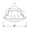 4401-WH  4" Low Voltage Frosted Glass Dome Lensed Trim, White Trim