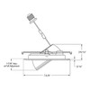 6RLA-930-6-W-WH  Downlight 6" LED Retrofit Trim 3000K, 90 CRI 634 Lum, Wide Flood, White Finish, Less Medium Base Socket Adapter