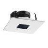 Juno 443SQ WH  4" Low Voltage Square Pinhole Trim, White Trim