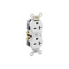 5822-W White Duplex Receptacle-Nema6-20R