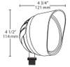 BULLET12VG Bullet Flood 12W Cool LED 120V W/ Hood & Lens Verde Green