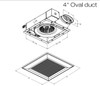 FV-0510VS1 WhisperValue® DCFan with ECM motor and Pick-A-Flow Line Drawing