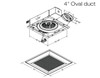 FV-0510VSC1 WhisperValue® DCFan with ECM motor and Pick-A-Flow Line Drawing