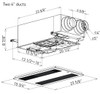 FV-06VE1 WhisperComfort® 60 Energy Recovery Ventilator (ERV) Line Drawing