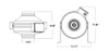 VTX400C Atmosphere Inline Fans 4"  Blower Fan - Centrifugal - Integrated Line Drawing
