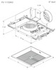 FV-1115VK3 Pick-A-Flow Airflow Selector 110, 130 or 150 CFM fan with ECM Motor, New Standard Grille, Fan Only Line Drawing
