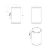 CD34FA6W-36-708-ZC CYL34 6" 18W UP/18W Down 3600LM 3/4/5K CRI80 70D Wall Bronze