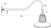 GN2LED13YRST11S Decorative 587 LUM Gooseneck 13W 3000K 35 Inches Arm Straight