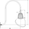 GN3LED13NAD11BL Decorative 589 LUM Gooseneck 13W 4000K Up Curve 30 Inches High