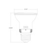 PAR20FA-5.5-9CCT-25D-DIM PAR20 5CCT FA 25D 500LM 50WEQ 120V Dim Line Drawing