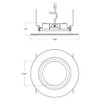 R34-6/BP Recessed 6" Round E26 10W 5CCT CRI90 Smooth 12PACK Line Drawing