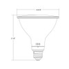 PAR38FA-13.5-9CCT-25D-DIM PAR38 5CCT FA 25D 1200LM 90WEQ 120V Dim Line Drawing