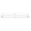 T8-11-36GC-8CCT-HYB T8 3FT Glass 11W 25EQ 1500LM Type A+B SD 80CRI 5CCT 120-277V Line Drawing