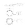 WFRX-6BD Edge-lit Wafer 6" 15/13/11W 5CCT 90CRI 120-277V Baffle Round Line Drawing