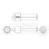 PLT-17-O-8FA-BYP PLT Omni Type B 17W 4CCT FA GX24D Cap Line Drawing