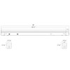 SR3/PIR LED Sr 3FT 30/26/22/18/14W 3500/4000/5000/5700/6500K Jbox Wht Line Drawing