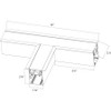 BOA-RT Recessed T Connector Module Down Light BOA-FA Wht Line Drawing