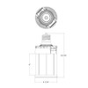 HIDFA-120S-EX39-8CCT-BYP/480V LED Post Top 120/90/60W 3CCT CRI80 EX39 277-480V Line Drawing
