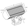 FXLEDMB55T/7PR Floodlights 346/213W 4000/5000K 5HX5V Trunnion 7PIN Recptacle Line Drawing