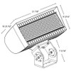 FXLEDLB33TW Floodlights 534/445W 4000/5000K 3HX3V Trunnion Wht Line Drawing