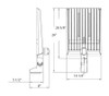 A22-320B/480/LCBS/MVS A22 320/280/250W 3000/4000/5000K Type III Pole Mount 480V 7PRS Blk Line Drawing