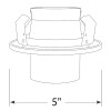 Juno 4450MESH-SC 4" Round Glass Cylinder Chrome Mesh Trim