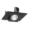 Juno 440SQ BL4" Low Voltage Square Adj. Flush Gimbal Downlight Trim, Black Trim