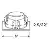 Juno 17SQ WHZWH 4" Line Voltage, LED and Fluorescent Square Downlight Trim, Wheat Haze Reflector, White Trim