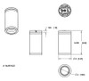 CDLED4S-20W-80D927-K Cylinders 1536 Lumens CDLED 20W 4 Inches Surface Mount 90CRI