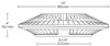 CLED52YW/D10 Canopy Lights 3870 Lumens CLED 52W 3000K 0-10V Dimming White