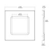 DLTRIM/WFRL6S-BB Color Trim For Square Wafer 6" Black Baffle