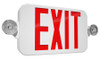 ECOMBO34 Exit/em Combo Manual Test Thermoplastic White Red Letters Unv