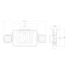 ECOMBO-GHR Exit/em Combo Manual Test Thermoplastic White Green Letters Unv