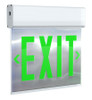 EXITEDGE-1GMPW Edge-lit Exit Sign AC Only Manual Aluminum Mirror Green Letters
