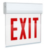 EXITEDGE-1WPW/E Edge-lit Exit Sign Battery Backup Manual Aluminum White Red Letters