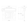 EXITEDGE34-1W Edge-lit Exit Sign AC Only Manual Thermoplastic Clear Red Letters