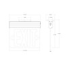 EXITEDGE-MPWSNY/E Nyc Edge-lit Exit Sign Battery Backup Self-diagnostics Aluminum