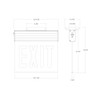 EXITEDGE-WPCH/E Chicago Edge-lit Exit/stair Sign Battery Backup Manual Aluminum