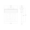 EXITEDGE-WPDACH Chicago Edge-lit Exit/stair Sign AC Only Manual Aluminum White