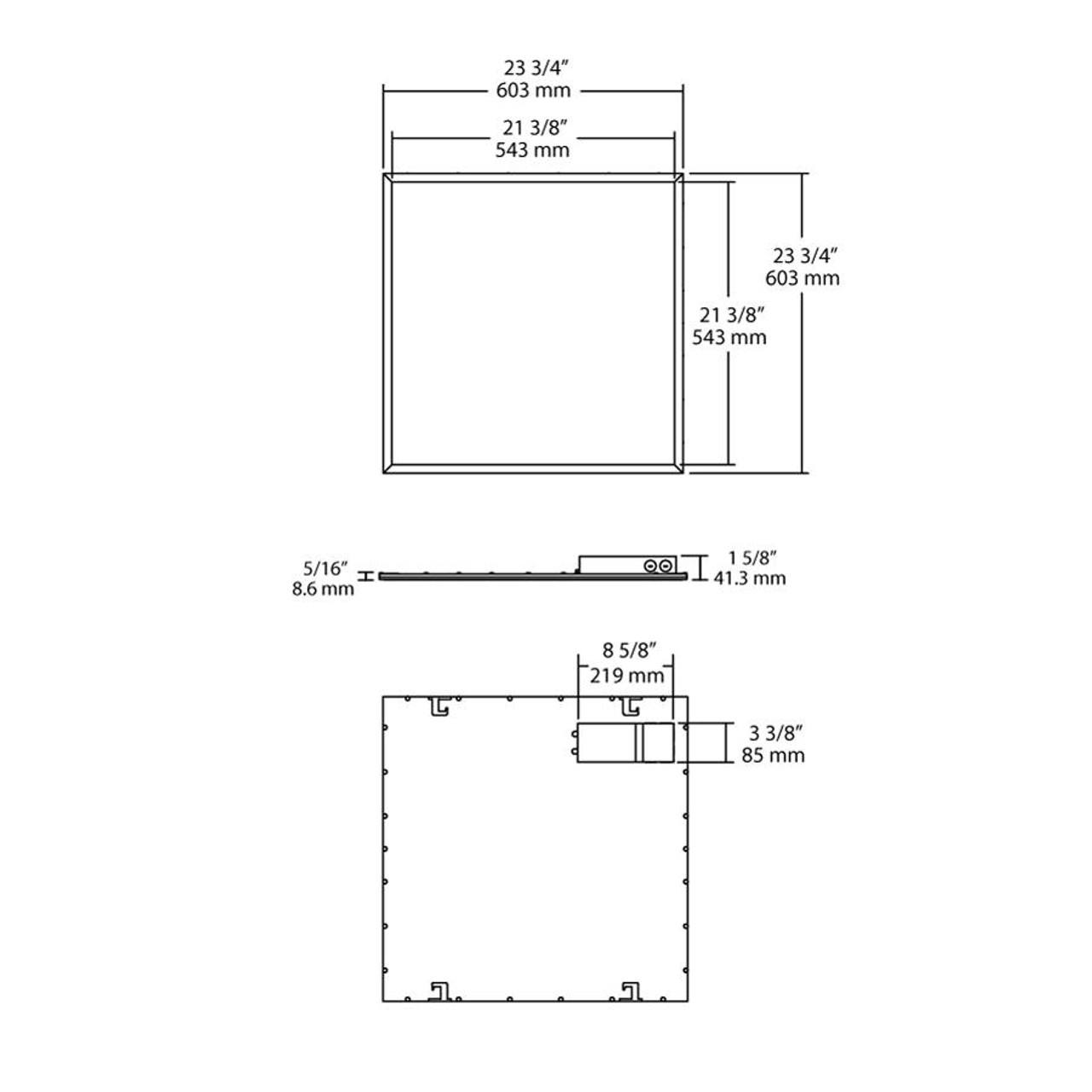 EZPAN2X2-40N/D10/LCBS/MVS/E2 Panels & Troffers 4542 Lumens EZPAN 2X2 40W 4000K 0-10V Dimming