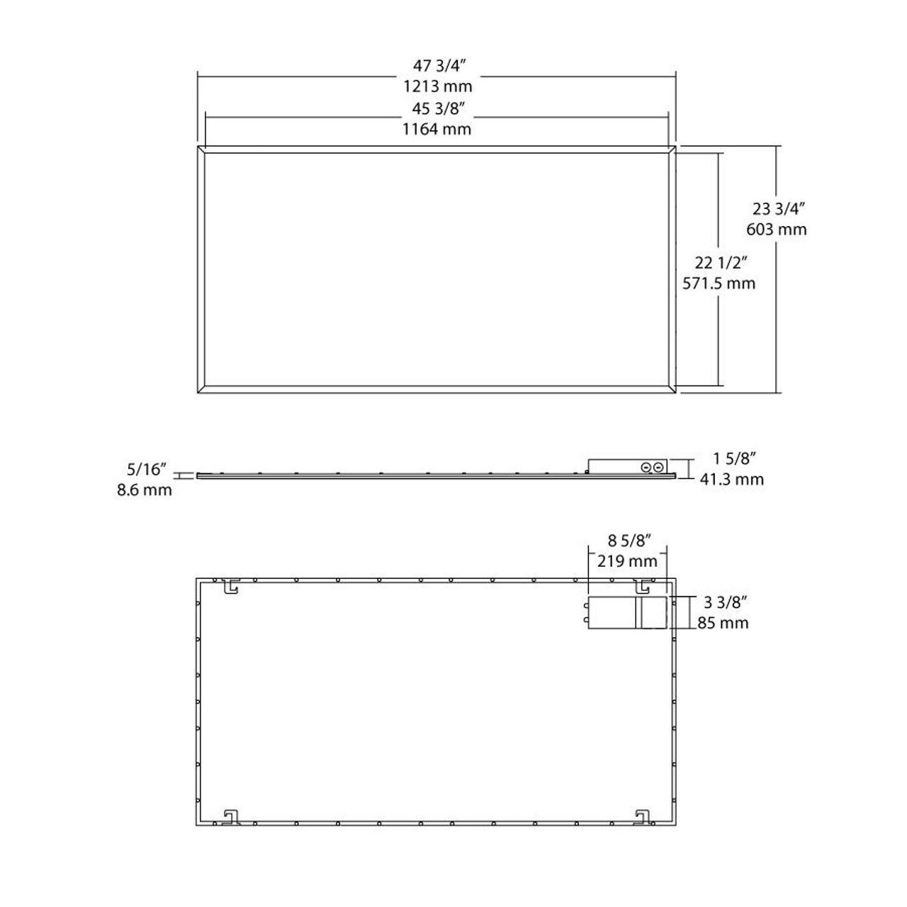EZPAN2X4-40YN/D10/LCBS Panels & Troffers 4498 Lumens EZPAN 2X4 40W 3500K 0-10V Dimming